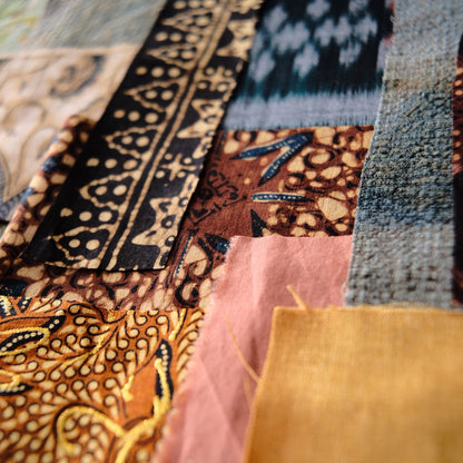 Earthy Tones Slow Stitching Bundle | Artisan Fabric Scraps