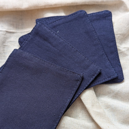 Indigo Batik Fabric Coasters (Set of 4) | Handmade Hmong Textiles