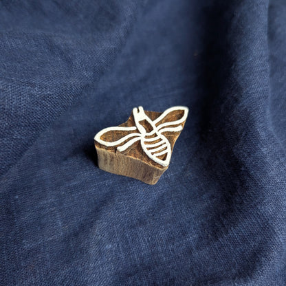 Honey bee Indian woodblock