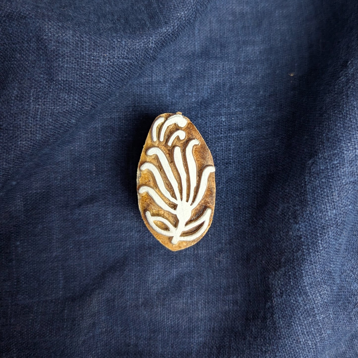 Honeysuckle Flower Printing Block | Indian Woodblock Stamp