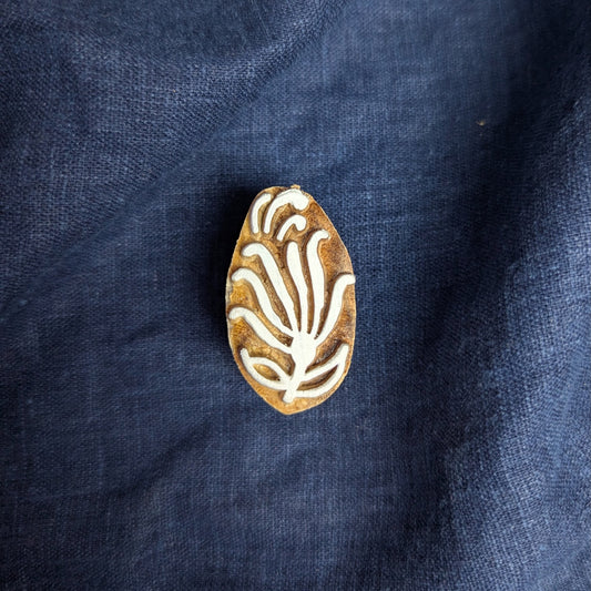 Honeysuckle Flower Printing Block | Indian Woodblock Stamp
