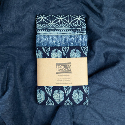 Indigo Fat Quarters - 4 pieces | Japanese Style Indigo Fabrics