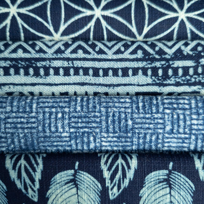 Indigo Fat Quarters - 4 pieces | Japanese Style Indigo Fabrics