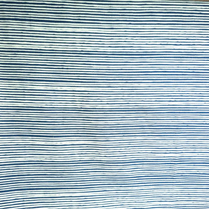 Striped Indigo Cotton | Fabric by the Metre | 114cm Wide - Textile Traders