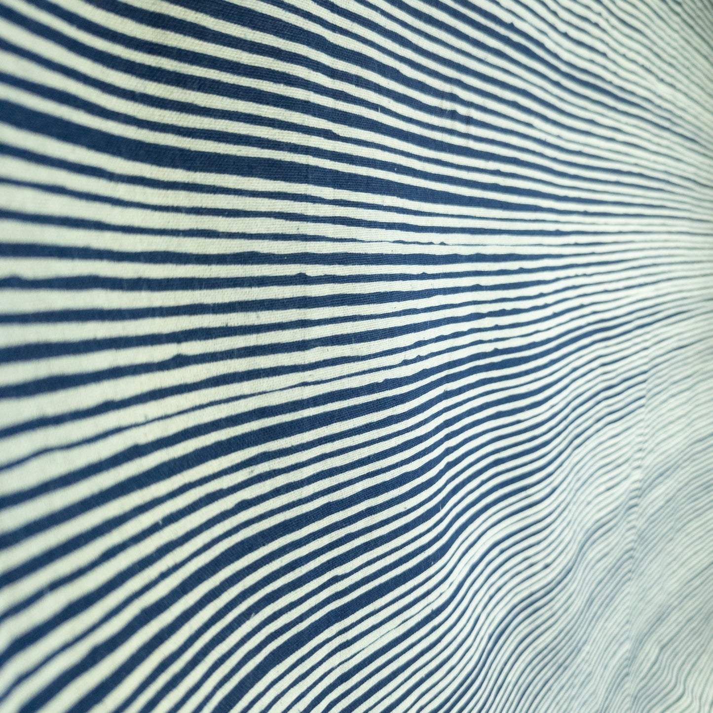 Striped Indigo Cotton | Fabric by the Metre | 114cm Wide - Textile Traders