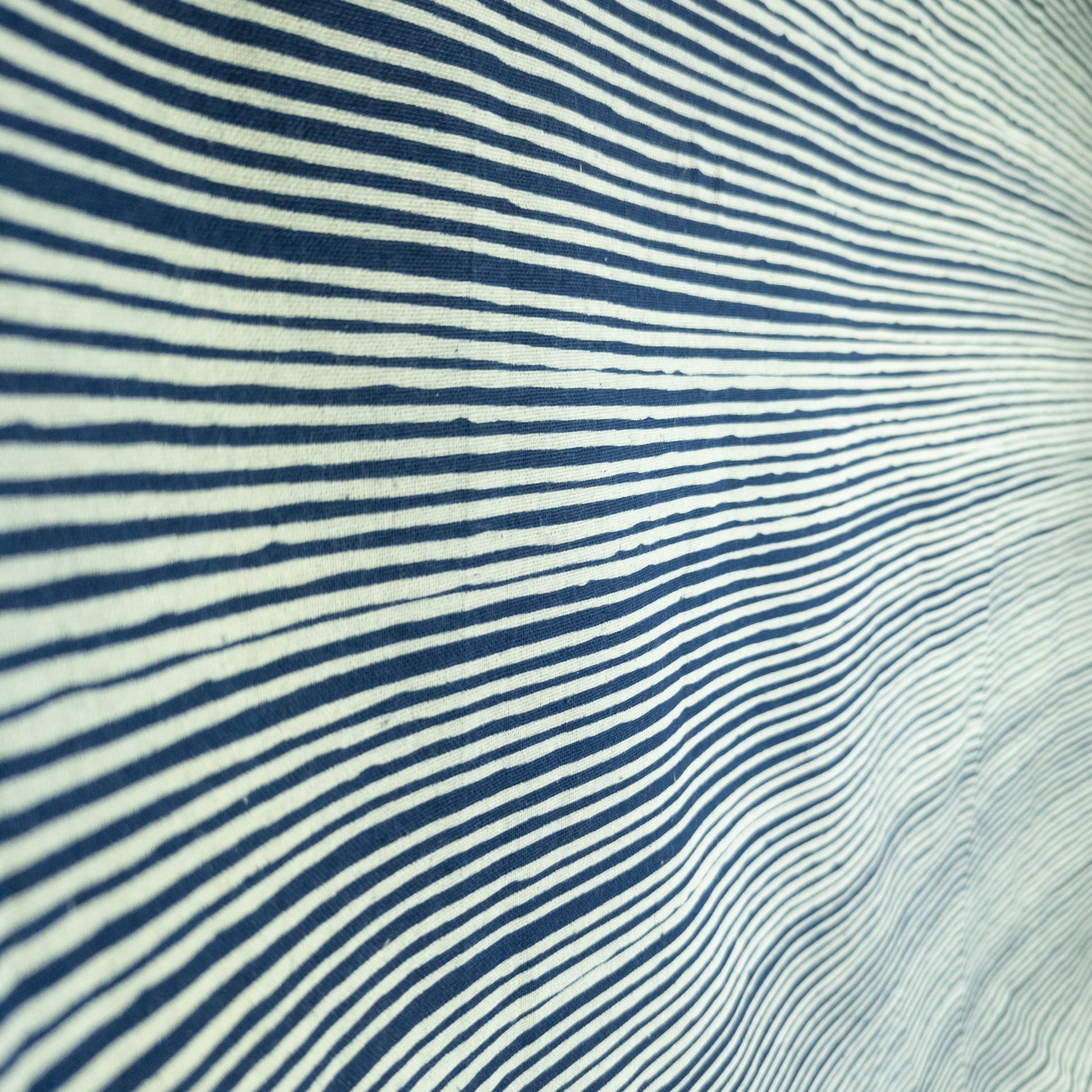 Striped Indigo Cotton | Fabric by the Metre | 114cm Wide - Textile Traders