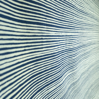 Striped Indigo Cotton | Fabric by the Metre | 114cm Wide - Textile Traders