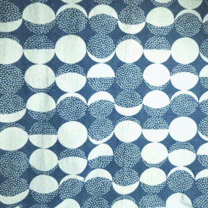 Moon Print Fabric | Stonewash Indigo Cotton | 112cm Wide - Textile Traders