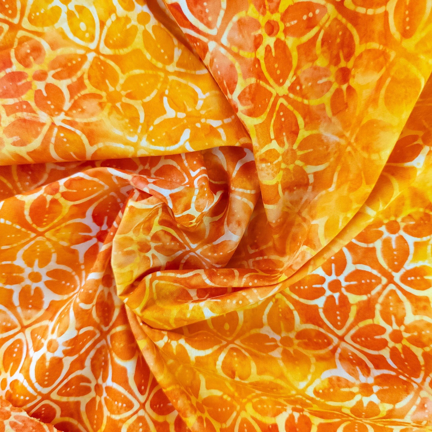 Hand printed fabric from Indonesia