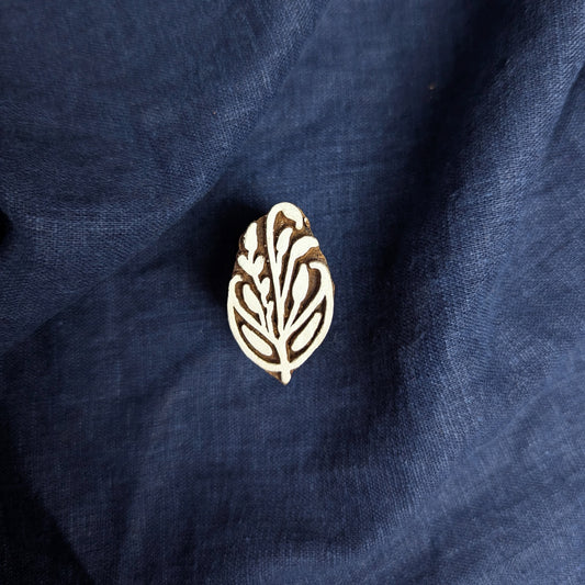 Botanical wooden printing block from India
