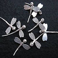 A silver dragonfly