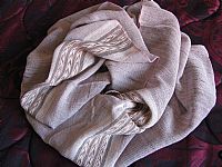 Photo 3 of our Naturally dyed organic cotton scarf