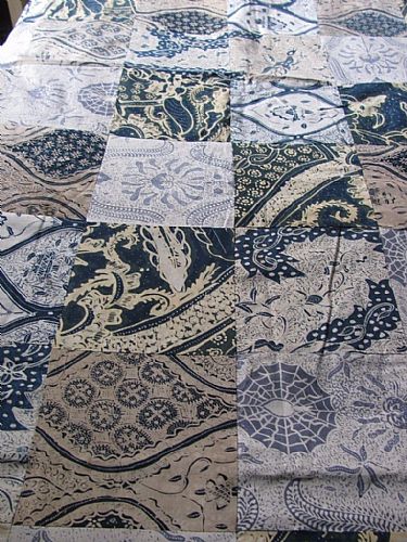 Photo of our Double bedcover in vintage indigo batik
