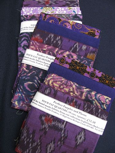 Photo of our Perfect Purples 4 fat quarters
