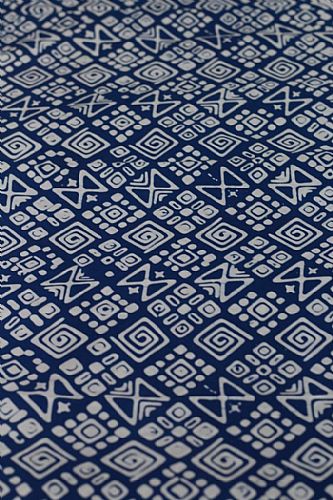 Photo of our Blue and White Batik Squares and spirals