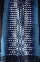 Indigo woven shawl 2