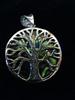 Photo 3 of our Round Tree of Life silver pendant