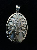 Photo 1 of our Oval Tree of Life silver pendant