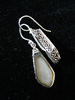 Photo 2 of our Silver teardrop earrings