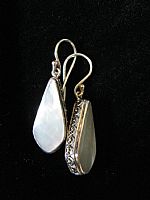 Photo 3 of our Silver teardrop earrings