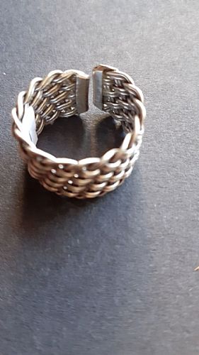 Photo of our Woven basketwork silver ring