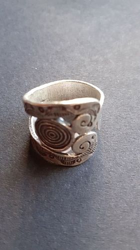 Photo of our Triple spiral wide silver ring