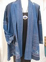Photo 1 of our Natural dyed jacket with ikat