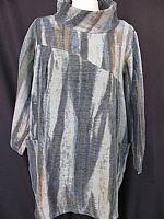 Roll neck natural dyed tunic