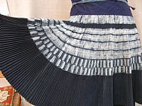 Photo 2 of our Dark Indigo pleated batik skirt