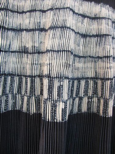 Photo of our Dark Indigo pleated batik skirt