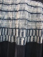 Dark Indigo pleated batik skirt