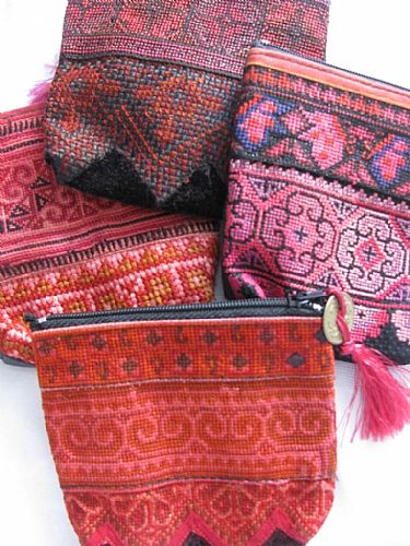 Photo of our Hilltribe cross stitch purse