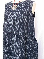 Sleeveless indigo fish print dress (sizes M/L and L/XL)
