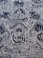 Indigo hand drawn vintage batik