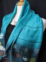 Photo 7 of our Silk cotton mix batik scarf - Turquoise
