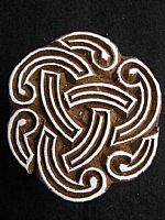 Photo of our Celtic knot printing block