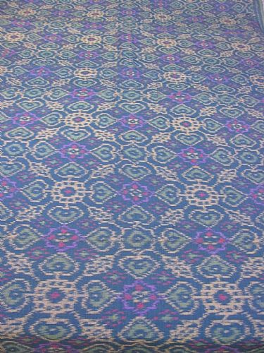 Photo of our Blue and Mint Green Ikat Fabric
