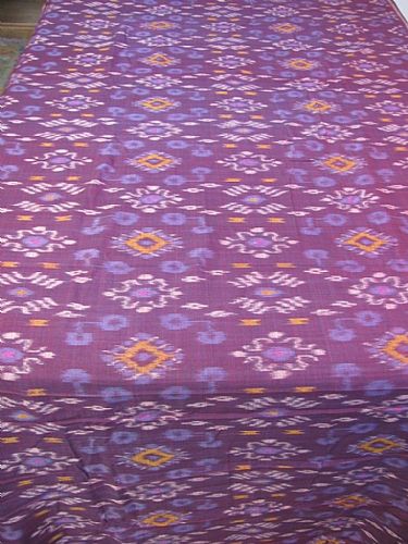 Photo of our Aubergine and Mauve Ikat Fabric