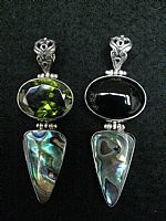 Photo 2 of our Silver pendant with Paua shell