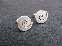 Photo 2 of our Small spiral silver studs