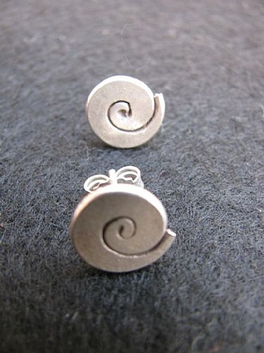 Photo of our Small spiral silver studs