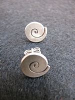 Photo 1 of our Small spiral silver studs