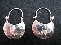 Photo 4 of our Beaten basket silver earrings
