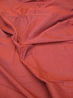 Photo 1 of our Hand loomed fabric - Rich Deep Terracotta
