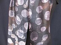 Photo 3 of our Silk cotton mix batik scarf - Slate Grey