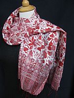 Photo of our Batik Silk Scarf - Rose and Apricot