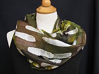 Photo 5 of our Silk cotton mix batik scarf - Lime