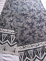 Hand drawn indigo batik shoulder cloth