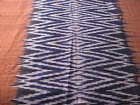 Photo 3 of our Indigo and deep terracotta ikat