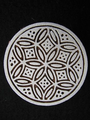 Photo of our Pomegranate Circle printing block